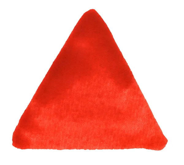 Akwarela czerwony trójkąt — Zdjęcie stockowe