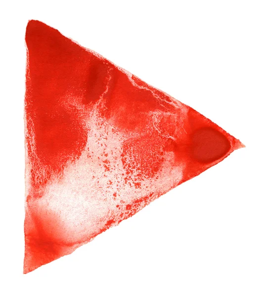 Triângulo aquarela vermelho — Fotografia de Stock