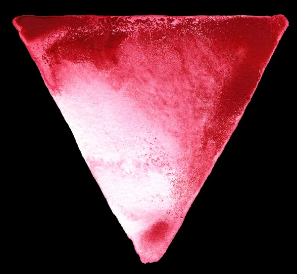 Red watercolour triangle — Stock Photo, Image