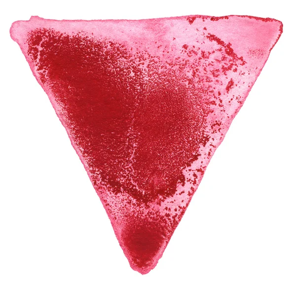 Red watercolour triangle — Stock Photo, Image