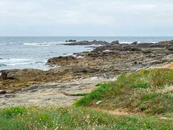 Paisagem costeira na Bretanha — Fotografia de Stock