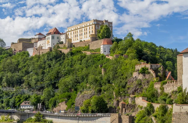 Passau Benyomásai Beleértve Veste Oberhaus Alsó Bajorországban Nyáron Németországban — Stock Fotó