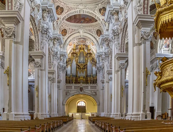 Scenérie Uvnitř Katedrály Štěpána Pasově Německo — Stock fotografie