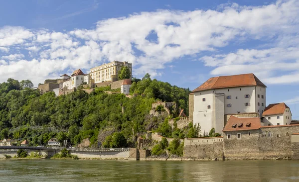 Impressione Sul Mare Passau Tra Cui Veste Oberhaus Veste Niederhaus — Foto Stock