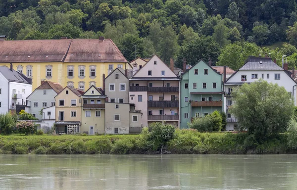 Vodní Dojem Pasova Města Dolním Bavorsku Německu Létě — Stock fotografie