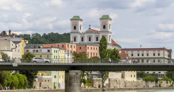 Impressão Beira Mar Passau Uma Cidade Baixa Baviera Alemanha Hora — Fotografia de Stock