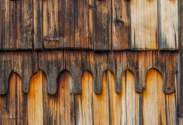 Full Frame Closeup Shot Showing Weathered Wooden Shingles Background — Stock Photo, Image