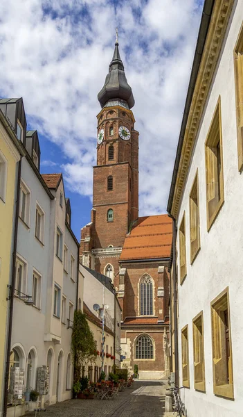 Intrycket Straubing Stad Niederbayern Tyskland Sommaren — Stockfoto