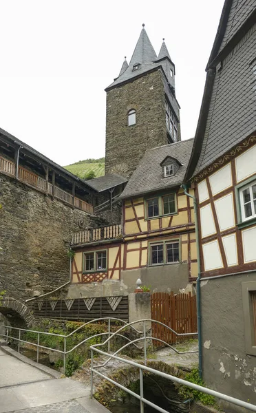 Vista Ciudad Alrededor Del Malerwinkel Bacharach Una Ciudad Distrito Mainz —  Fotos de Stock