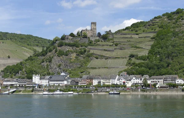 Kasteel Gutenfels Aan Rijnkloof Bij Kaub Rijnland Palts Duitsland — Stockfoto