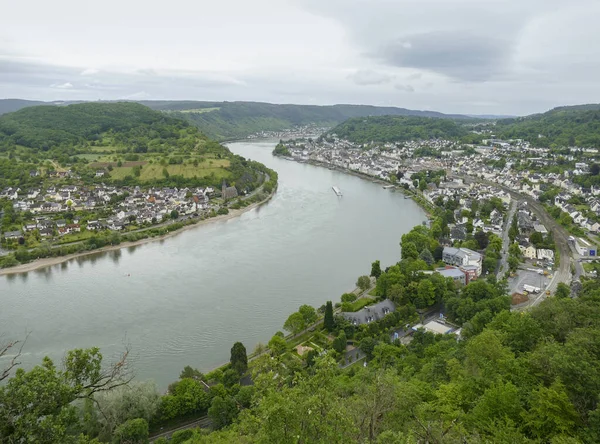 Ren Vadisi Rhineland Palatinate Almanya Boppard Filsen Yakınlarında Gösteren Hava — Stok fotoğraf