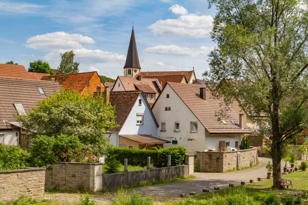 Idylické Město Berlichingen Nachází Jižním Německu Létě — Stock fotografie