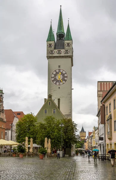 Impressão Straubing Uma Cidade Baixa Baviera Alemanha Hora Verão — Fotografia de Stock