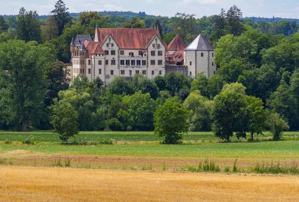 Castello Jagsthausen Situato Nella Germania Meridionale Durante Estate — Foto Stock