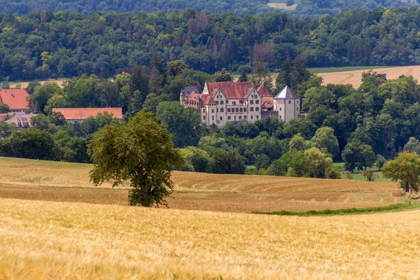 Castello Jagsthausen Situato Nella Germania Meridionale Durante Estate — Foto Stock