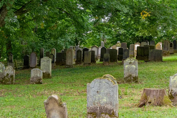 Historyczny Cmentarz Żydowski Pobliżu Berlichingen Hohenlohe Obszar Południowych Niemczech Okresie — Zdjęcie stockowe