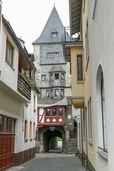 Stadtturm Von Bacharach Einer Stadt Kreis Mainz Bingen Rheinland Pfalz — Stockfoto