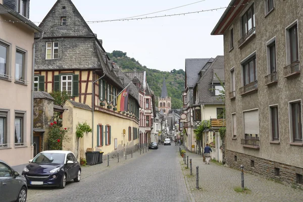 Vista Ciudad Bacharach Una Ciudad Distrito Mainz Bingen Renania Palatinado — Foto de Stock