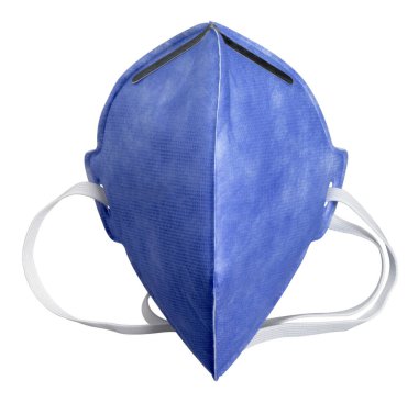 frontal shot of a FFP mask isolated in white back clipart