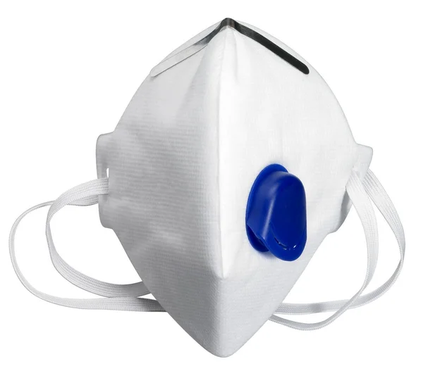白い背部に隔離されたFfpマスクの正面ショット — ストック写真