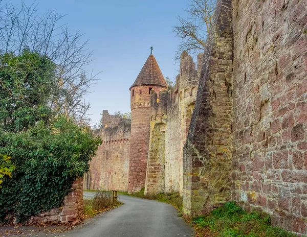 Paisagem Noturna Torno Castelo Wertheim Sul Alemanha — Fotografia de Stock