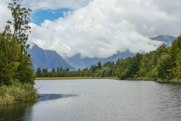 Paisaje Alrededor Del Lago Matheson Isla Sur Nueva Zelanda —  Fotos de Stock