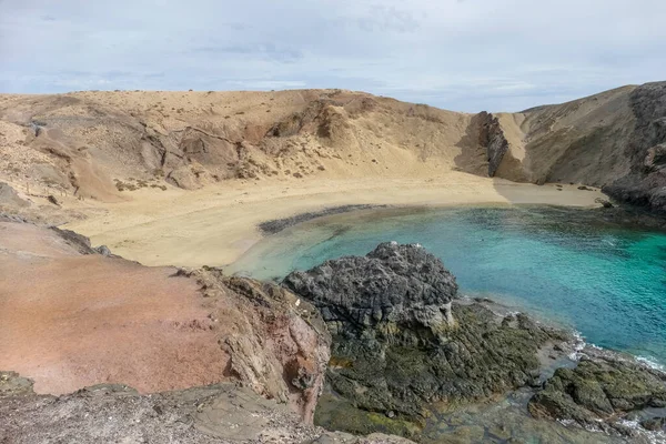 Playa Papagayo Las Playas Costa Papagayo Lanzarote Una Isla Española —  Fotos de Stock