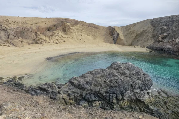 Playa Papagayo Costa Papagayo Plages Lanzarote Une Île Espagnole Une — Photo