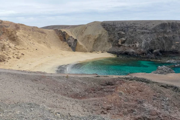 Playa Papagayo Lanzarote Deki Costa Papagayo Plajları Bir Spanyol Adası — Stok fotoğraf