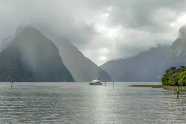 Natuurlijke Omgeving Rond Milford Sound Het Zuidereiland Van Nieuw Zeeland — Stockfoto