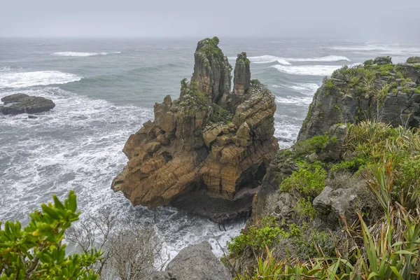 Scenery Pancake Rocks Paparoa National Park South Island New Zealand — Stock Photo, Image