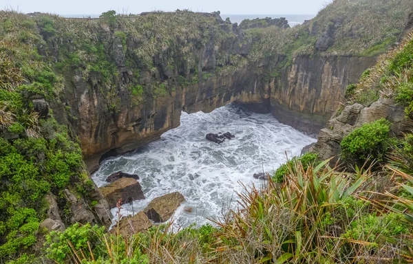 Paisaje Alrededor Las Pancake Rocks Parque Nacional Paparoa Isla Sur —  Fotos de Stock