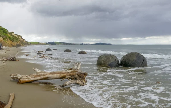 Las Rocas Moeraki Koekohe Beach Nueva Zelanda —  Fotos de Stock