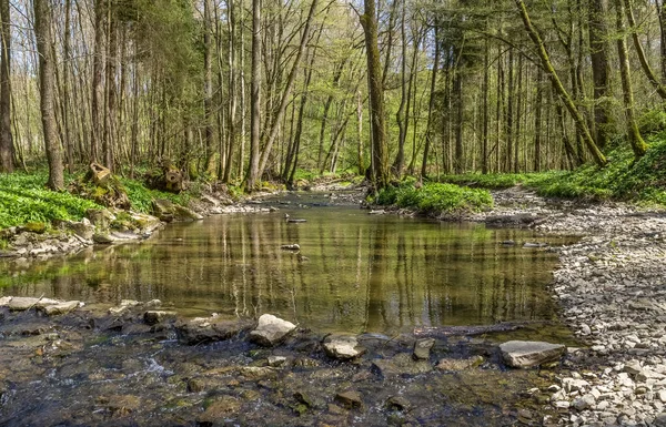 Paesaggio Idilliaco Sul Fiume Kupfer Hohenlohe Area Nella Germania Meridionale — Foto Stock