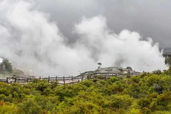 Paisagem Torno Vale Geotérmico Puia Nova Zelândia — Fotografia de Stock