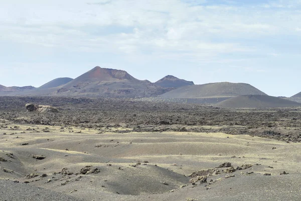 Impresszió Timanfaya Nemzeti Parkban Lanzarote Ban Kanári Szigetek Része Spanyolországban — Stock Fotó