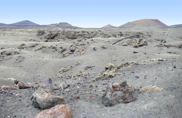 Impresszió Timanfaya Nemzeti Parkban Lanzarote Ban Kanári Szigetek Része Spanyolországban — Stock Fotó