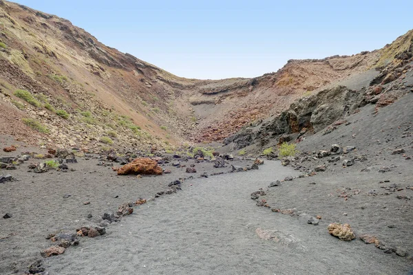 Caldera Los Cuervos Timanfaya Nemzeti Parkban Lanzarote Ban Kanári Szigetek — Stock Fotó