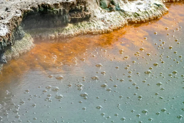 Detail Champagne Pool Geothermal Area Named Waiotapu New Zealand — Stock fotografie