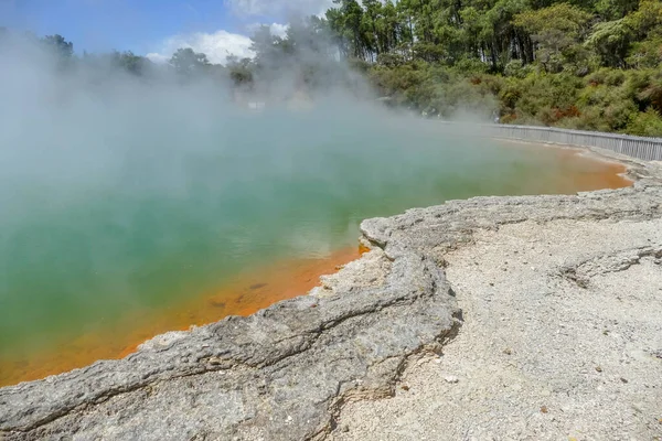 Champagne Pool Geothermal Area Named Waiotapu New Zealand — Stockfoto