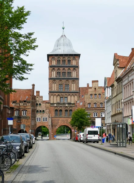 Paysage Autour Burgtor Une Porte Ville Luebeck Nord Allemagne — Photo