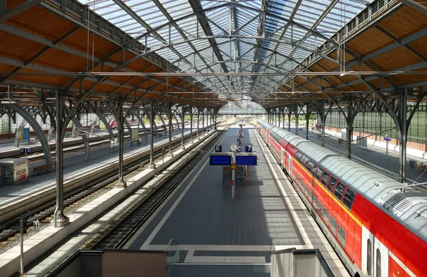 Landskap Inne Luebecks Centralstation Norra Germny — Stockfoto