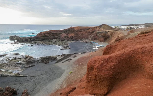 Landschaft Rund Golfo Auf Lanzarote Einem Teil Der Kanarischen Inseln — Stockfoto
