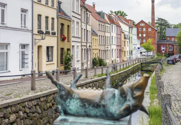 Old Town Scenery Schweinsbruecke Wismar Hanseatic City Northern Germany — Stok Foto