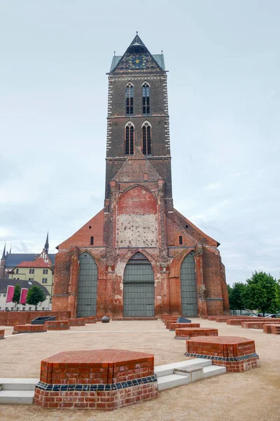 Paisaje Alrededor Iglesia Santa María Wismar Una Ciudad Hanseática Norte —  Fotos de Stock