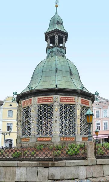 Paesaggio Intorno Alla Piazza Del Mercato Wismar Una Città Anseatica — Foto Stock