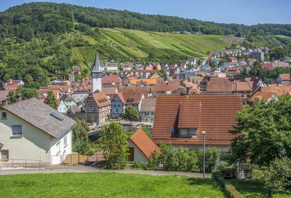 Niedernhall Okrese Hohenlohe Jižním Německu Létě — Stock fotografie