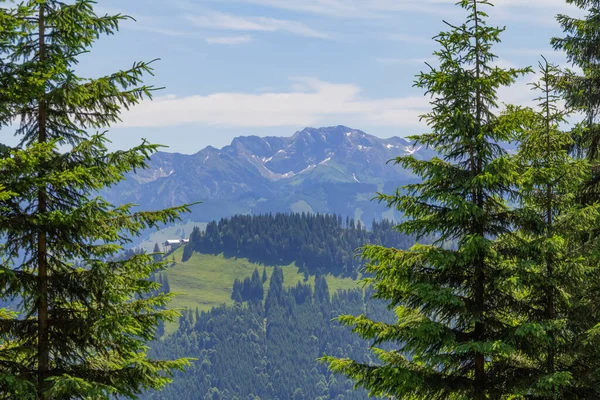 Idyllische Luftaufnahme Vom Immenstaedter Horn Rund Immenstadt Allgäu Schwaben — Stockfoto