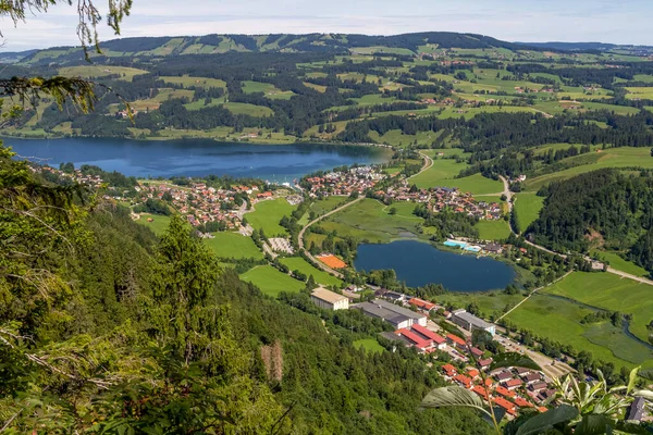 Idyllic Aerial View Seen Immenstaedter Horn Immenstadt Allgaeu Region Swabia — Stock Photo, Image