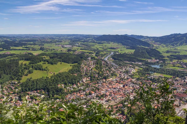 ドイツ スワビアのアルゲウ地方のImmenstadt周辺のImmenstedter Hornから見た牧歌的な空中風景 — ストック写真